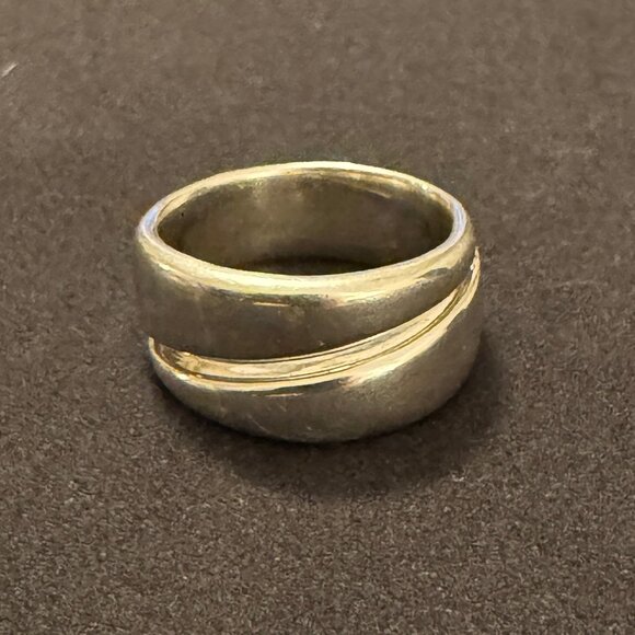 SS Robert Lee Morris RLM Studio Mid-Century 925 Size 8 Ring - Picture 1 of 5